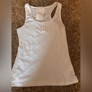 Button Tank Tops by Ninexis. NWT- White